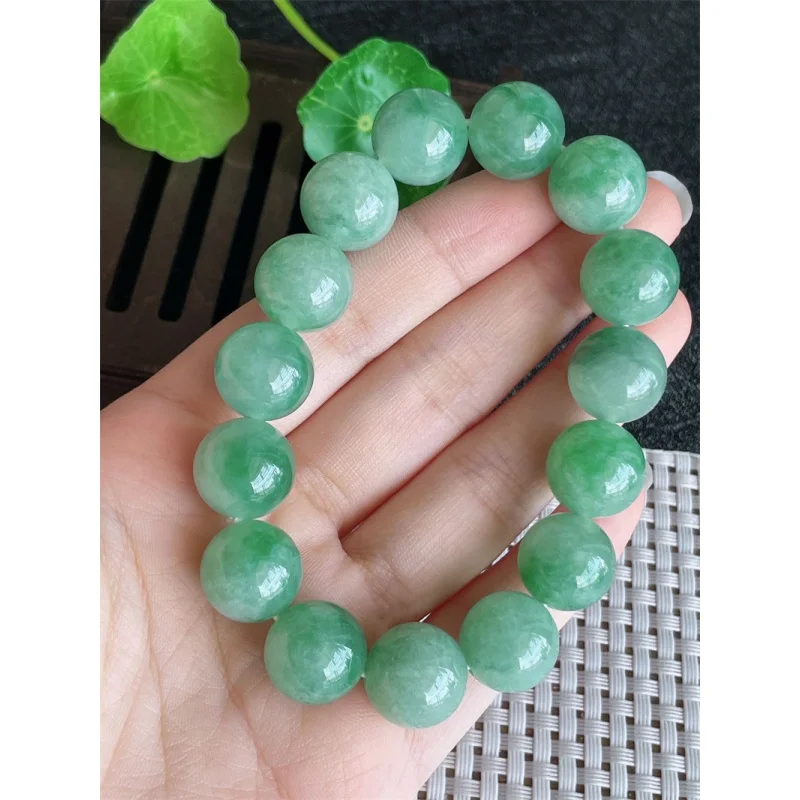 Myanmar Natural a Jade Bracelet Bead Ice-like Full Green round Beads 15 Pieces 74.69G
Myanmar Natural a Jade Bracelet Bead Ice-like Full Green round Beads 15 Pieces 74.69G