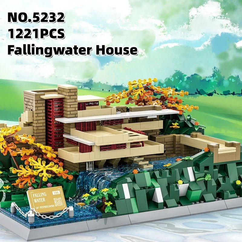 1221PCS Modern House American Fallingwater-Pennsylvania Building Blocks Children's Educational Toys Display Gift for Adults
1221PCS Modern House American Fallingwater-Pennsylvania Building Blocks Children's Educational Toys Display Gift for Adults