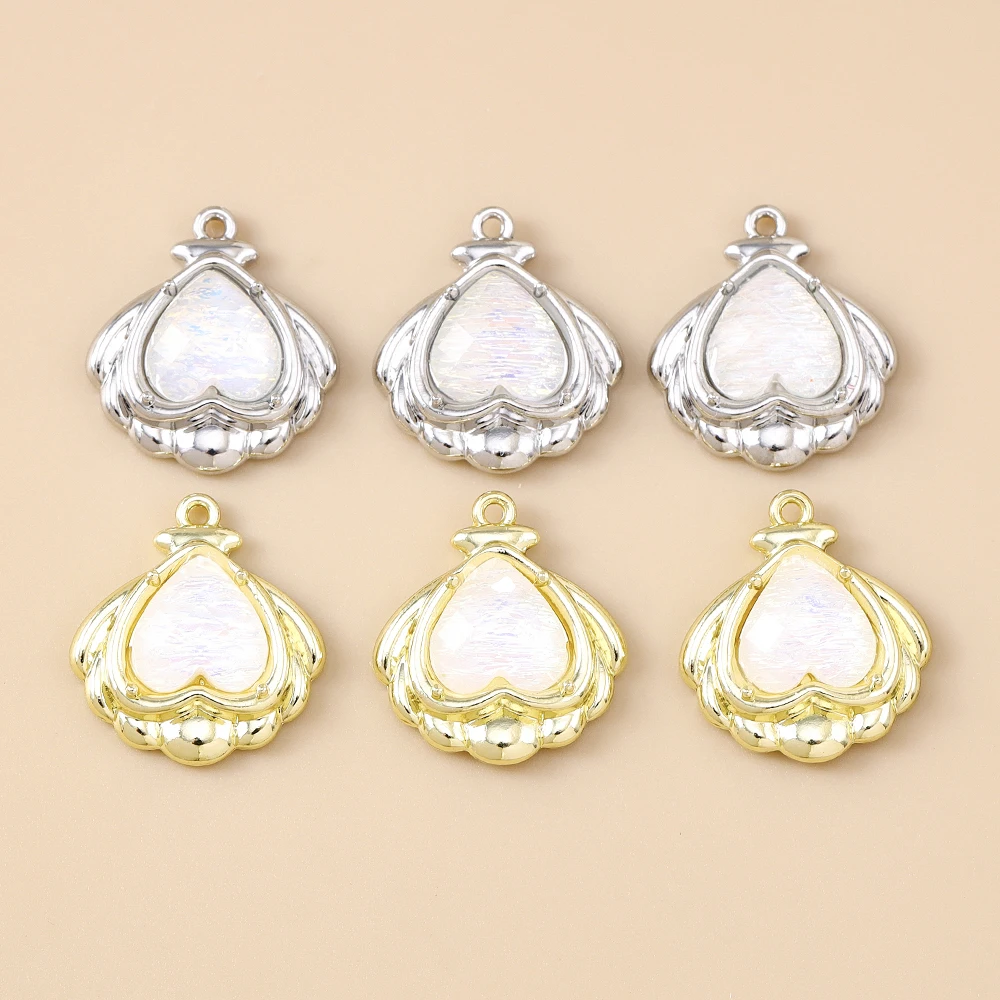 Leslie 5pcs 18*20mm Shiny Heart Shell Charms Pendants for Earrings Necklace DIY Jewelry Making Accessories Handmade Craft
Leslie 5pcs 18*20mm Shiny Heart Shell Charms Pendants for Earrings Necklace DIY Jewelry Making Accessories Handmade Craft
