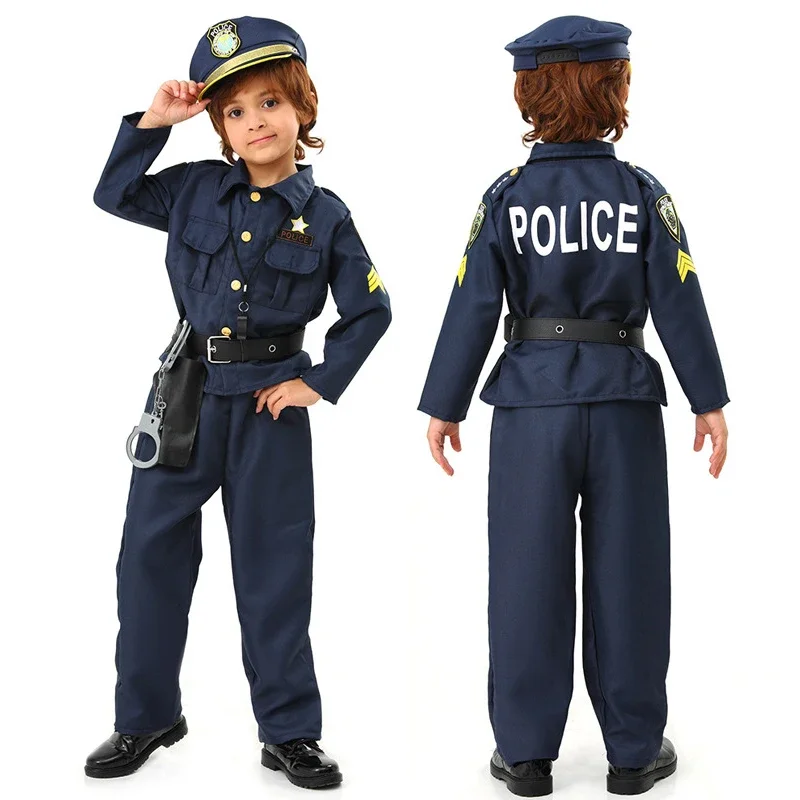 Children's Policeman Uniform Role Play Kids Game Police Cosplay Costume Props Set Performance Dance Party Halloween Costume
Children's Policeman Uniform Role Play Kids Game Police Cosplay Costume Props Set Performance Dance Party Halloween Costume