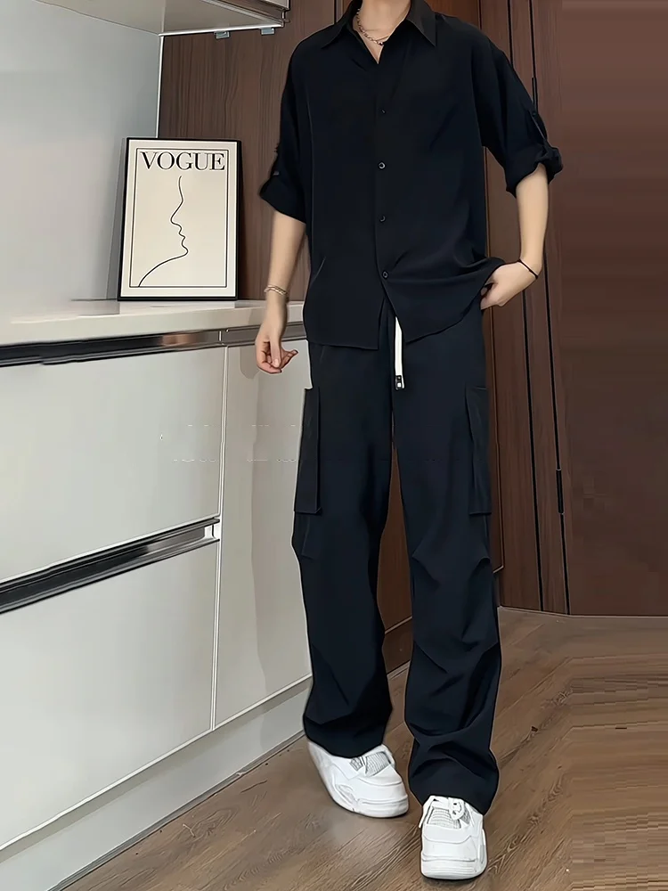 Мужские летние брюки American Sle Workwear из быстросохнущего ледяного шелка, повседневные прямые брюки в стиле самурайских солдатских штанов
Мужские летние брюки American Sle Workwear из быстросохнущего ледяного шелка, повседневные прямые брюки в стиле самурайских солдатских штанов