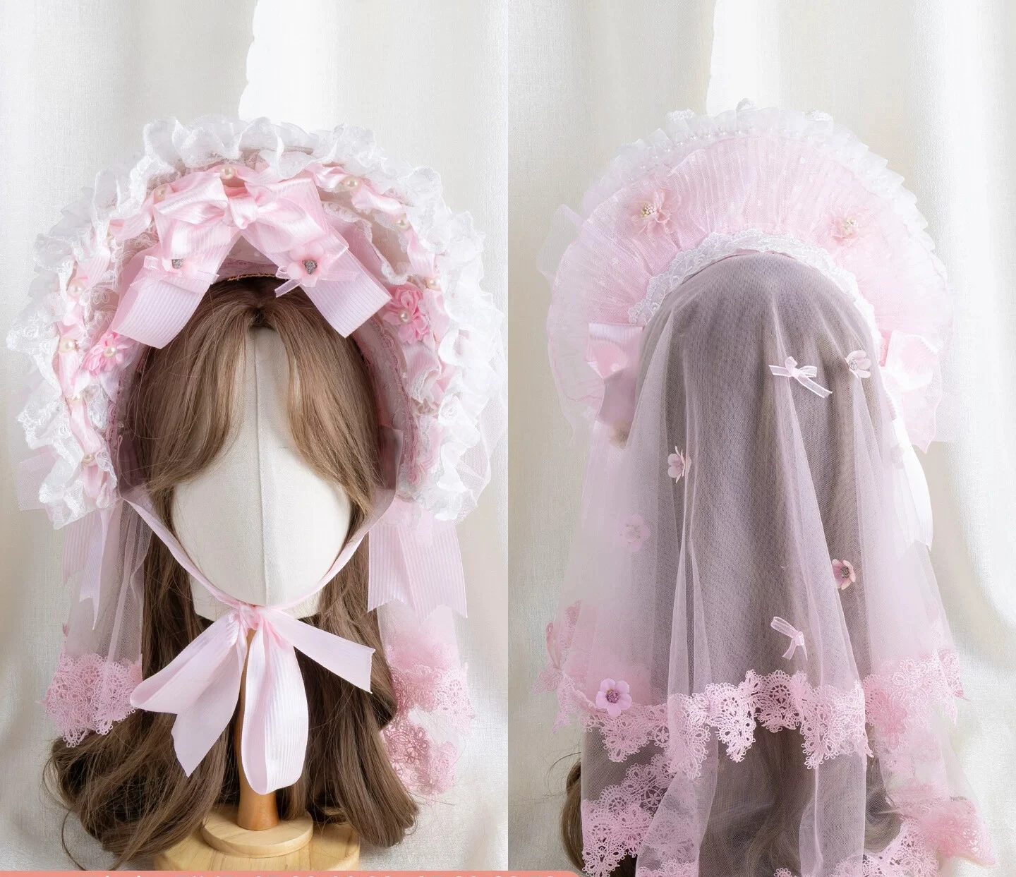 Handmade Original Design Pink BNT Hat Women's Lolita Veil Hair Accessories Bow Headgear Flower Wedding CLA Series Bennett
Handmade Original Design Pink BNT Hat Women's Lolita Veil Hair Accessories Bow Headgear Flower Wedding CLA Series Bennett