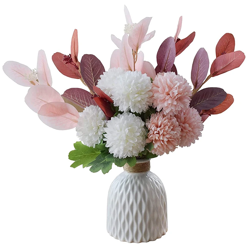 Artificial Flowers With Vase For Decoration, Faux Silk Flowers Set Home Kitchen Table Decor, Table Centerpieces
Artificial Flowers With Vase For Decoration, Faux Silk Flowers Set Home Kitchen Table Decor, Table Centerpieces