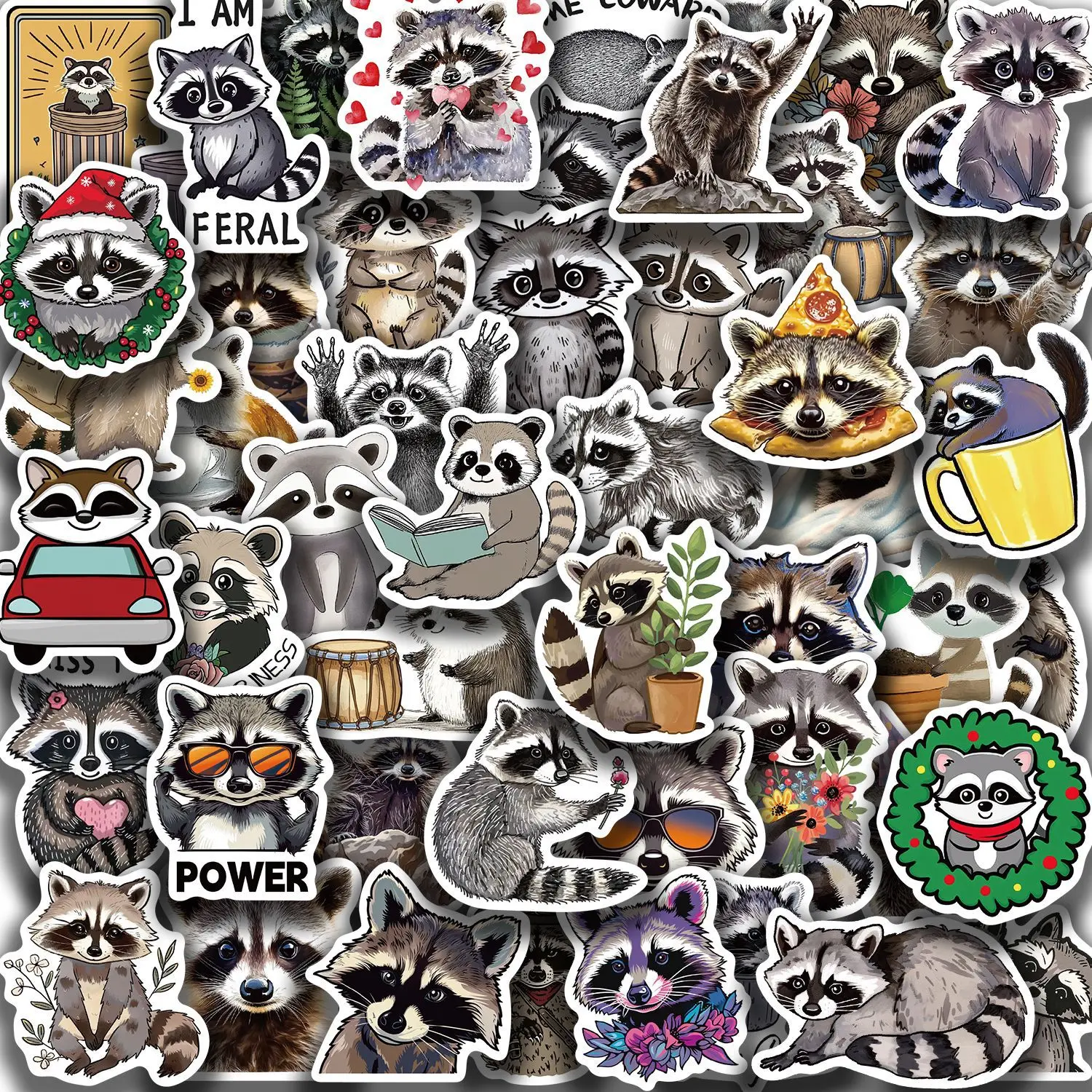 50Pcs Cartoon Raccoon Stickers Cute Raccoon DIY Sticker Scrapbooking Phone Luggage Skateboard Waterproof Decals
50Pcs Cartoon Raccoon Stickers Cute Raccoon DIY Sticker Scrapbooking Phone Luggage Skateboard Waterproof Decals