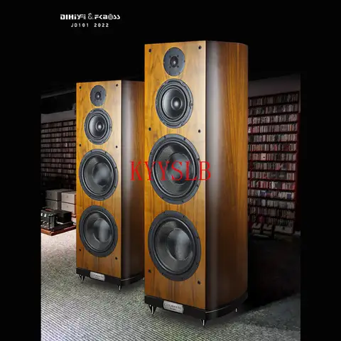 300W Double 10-inch High Power Passive Home Floor Speaker High Fidelity Front Speaker Enthusiast Heavy Bass Home Theater Speaker