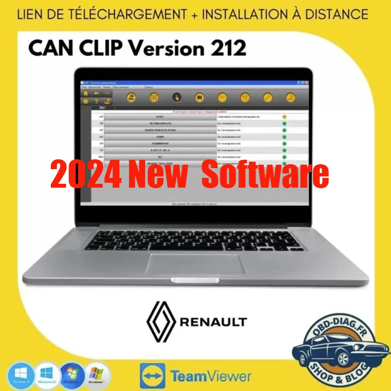 2024 Newly Can Clip V212 For Renault OBD2 Diagnostic Software Update Data to 2029/12/31 & Patch
2024 Newly Can Clip V212 For Renault OBD2 Diagnostic Software Update Data to 2029/12/31 & Patch