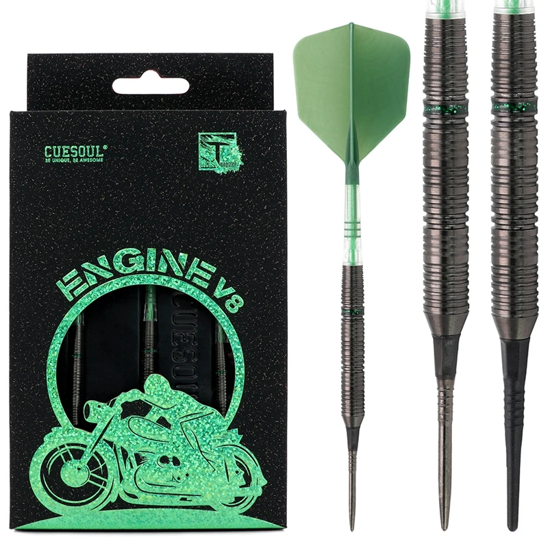 CUESOUL ENGINE V8 18/20/22g Steel Tip/ Soft Tip 90%Tungsten Dart Set with GEM STONE Finished and Unifying ROST T19 CARBON Flight
CUESOUL ENGINE V8 18/20/22g Steel Tip/ Soft Tip 90%Tungsten Dart Set with GEM STONE Finished and Unifying ROST T19 CARBON Flight