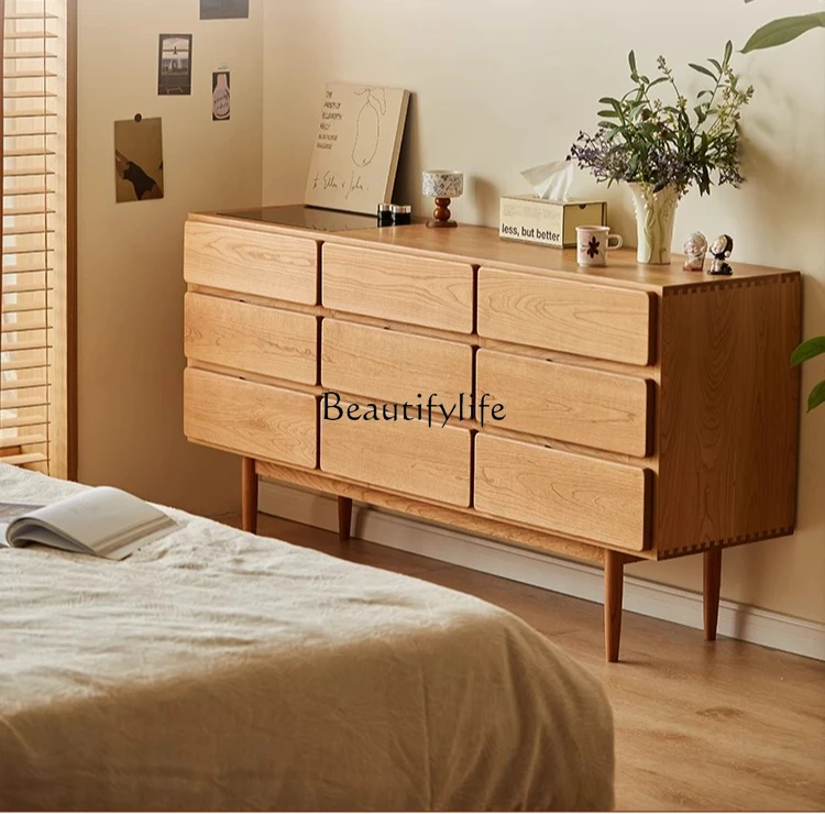 Retro cherry wood nine-chest cabinet solid wood bedroom storage bedside jewelry cabinet
Retro cherry wood nine-chest cabinet solid wood bedroom storage bedside jewelry cabinet