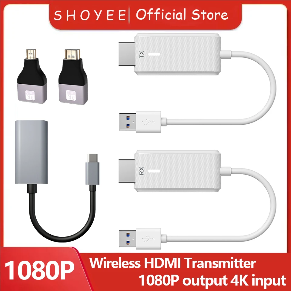 1080P 50M Wireless HDMI Video Audio Transmitter Receiver Extender Display Adapter Dongle For TV Box Monitor Projector PC
1080P 50M Wireless HDMI Video Audio Transmitter Receiver Extender Display Adapter Dongle For TV Box Monitor Projector PC