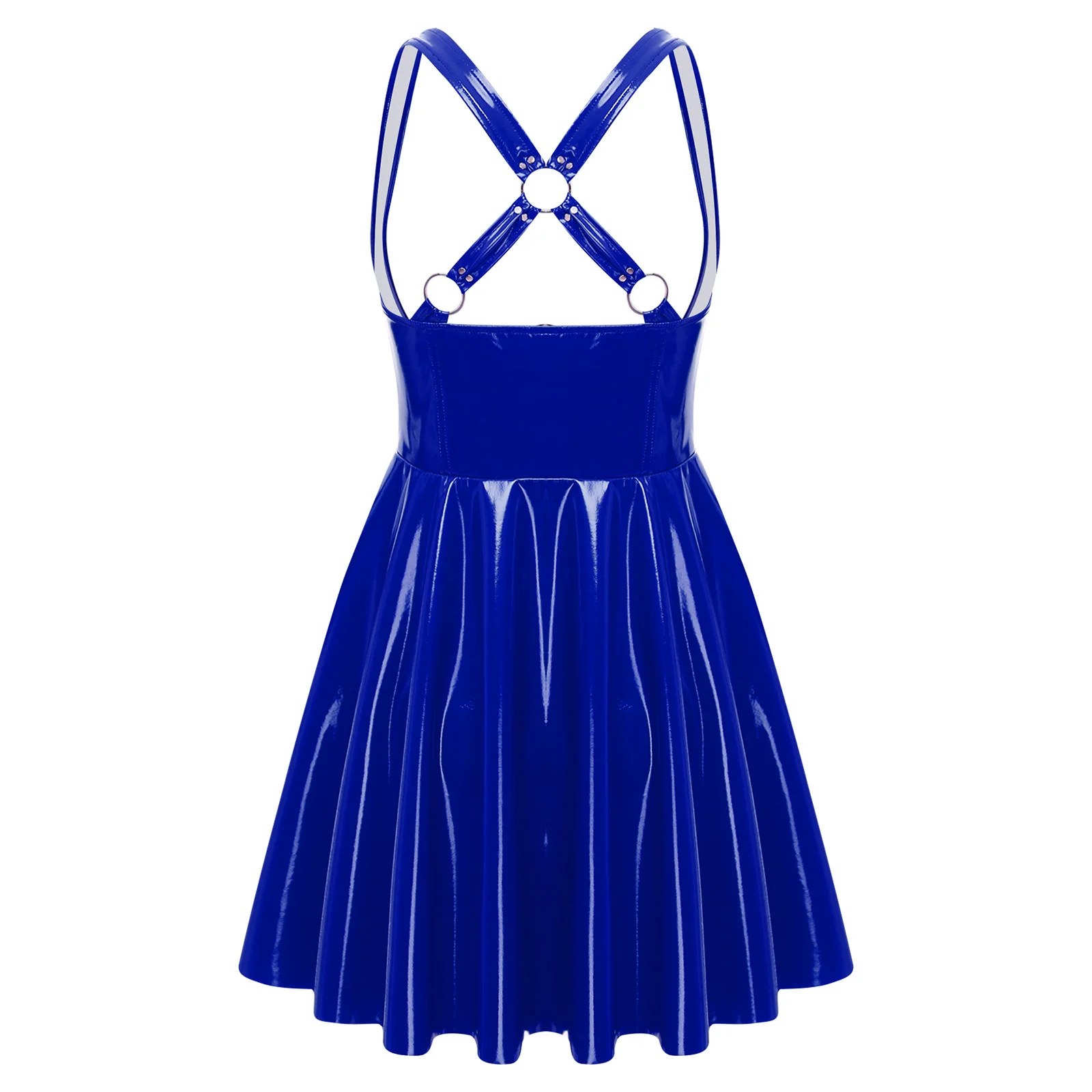 Women Adult Spicy Chest Hollow Out Dress Sleeveless Wet Look Patent Leather A-line Dress for Erotic Couple's Dirty Nightwear
Women Adult Spicy Chest Hollow Out Dress Sleeveless Wet Look Patent Leather A-line Dress for Erotic Couple's Dirty Nightwear