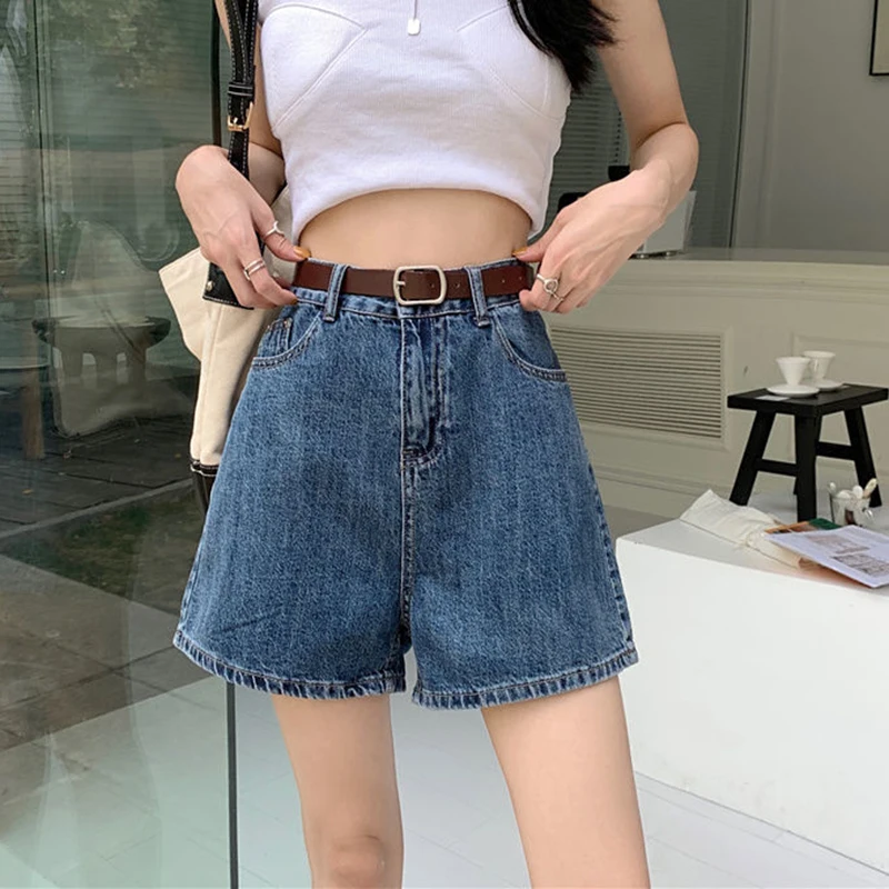 Korean Belt High Waist Denim Shorts for Women 2025 Summer Zipper Wide Leg Short Jeans Woman Streetwear Chic Pocket Shorts Female
Korean Belt High Waist Denim Shorts for Women 2025 Summer Zipper Wide Leg Short Jeans Woman Streetwear Chic Pocket Shorts Female