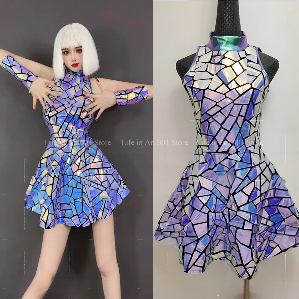 Cyberpunk Laser Mirror Dress Women Party Costume Sleeveless Shiny Bar Music Festival Dancer Singer DJ Stage Performance Costume
Cyberpunk Laser Mirror Dress Women Party Costume Sleeveless Shiny Bar Music Festival Dancer Singer DJ Stage Performance Costume