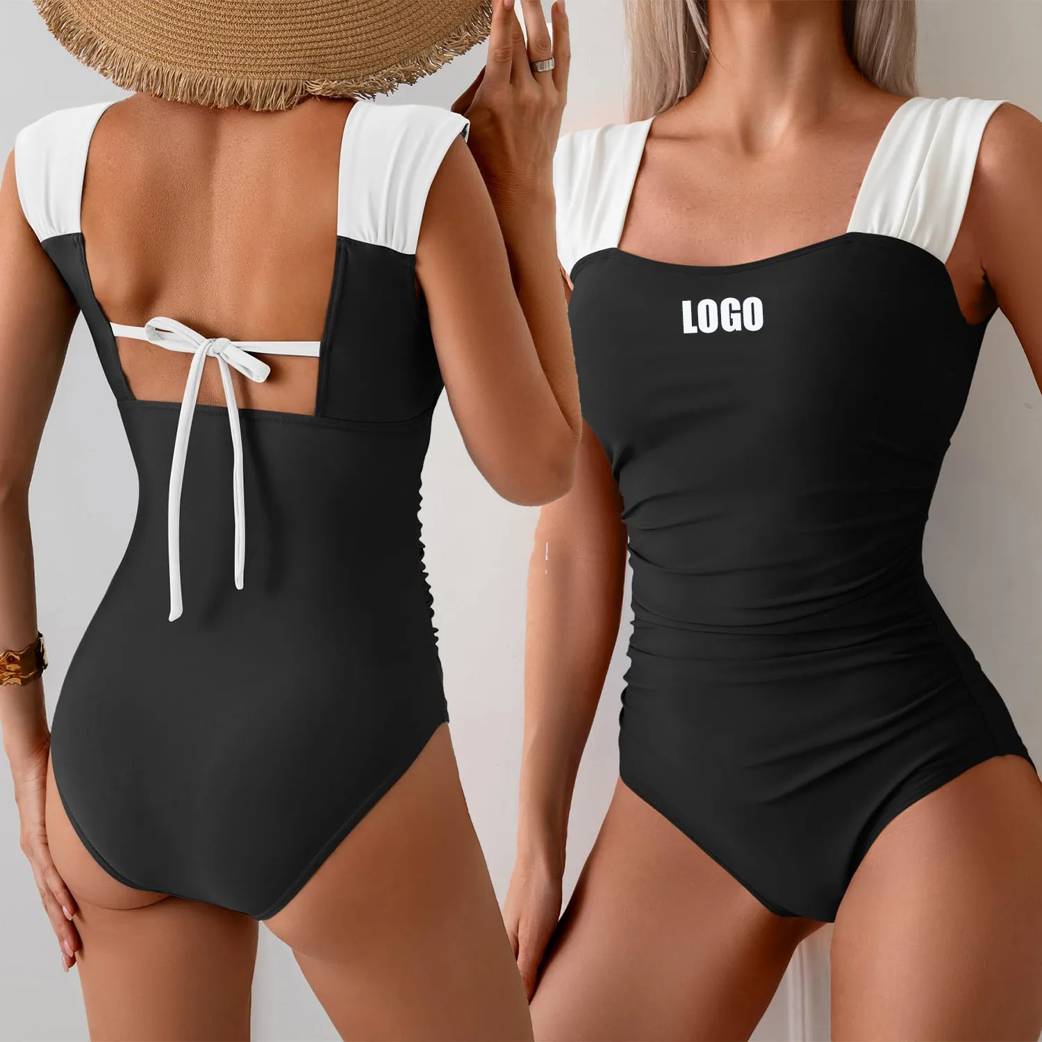 Customized LOGO Women's 2026 New Swimsuit One-piece Swimsuit Retro Square Neck Belly Pleated Bikini S-2XL
Customized LOGO Women's 2026 New Swimsuit One-piece Swimsuit Retro Square Neck Belly Pleated Bikini S-2XL