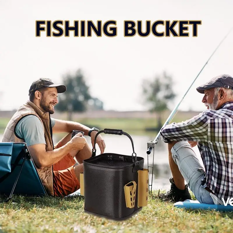 Live Bait Bucket Multi-functional Live Fish Bait Bucket Lightweight Waterproof EVA Double Zipper Freestanding Lure Bag Water
Live Bait Bucket Multi-functional Live Fish Bait Bucket Lightweight Waterproof EVA Double Zipper Freestanding Lure Bag Water