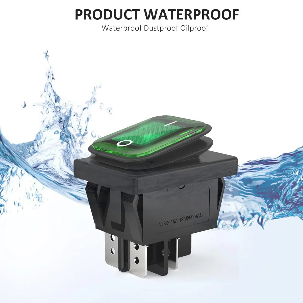 5pcs KCD4 Black Red Green Rocker Waterproof Switch Power Switch 2 Position ON-of 4 Pins with Light 16A 250VAC/20A 125VAC
5pcs KCD4 Black Red Green Rocker Waterproof Switch Power Switch 2 Position ON-of 4 Pins with Light 16A 250VAC/20A 125VAC