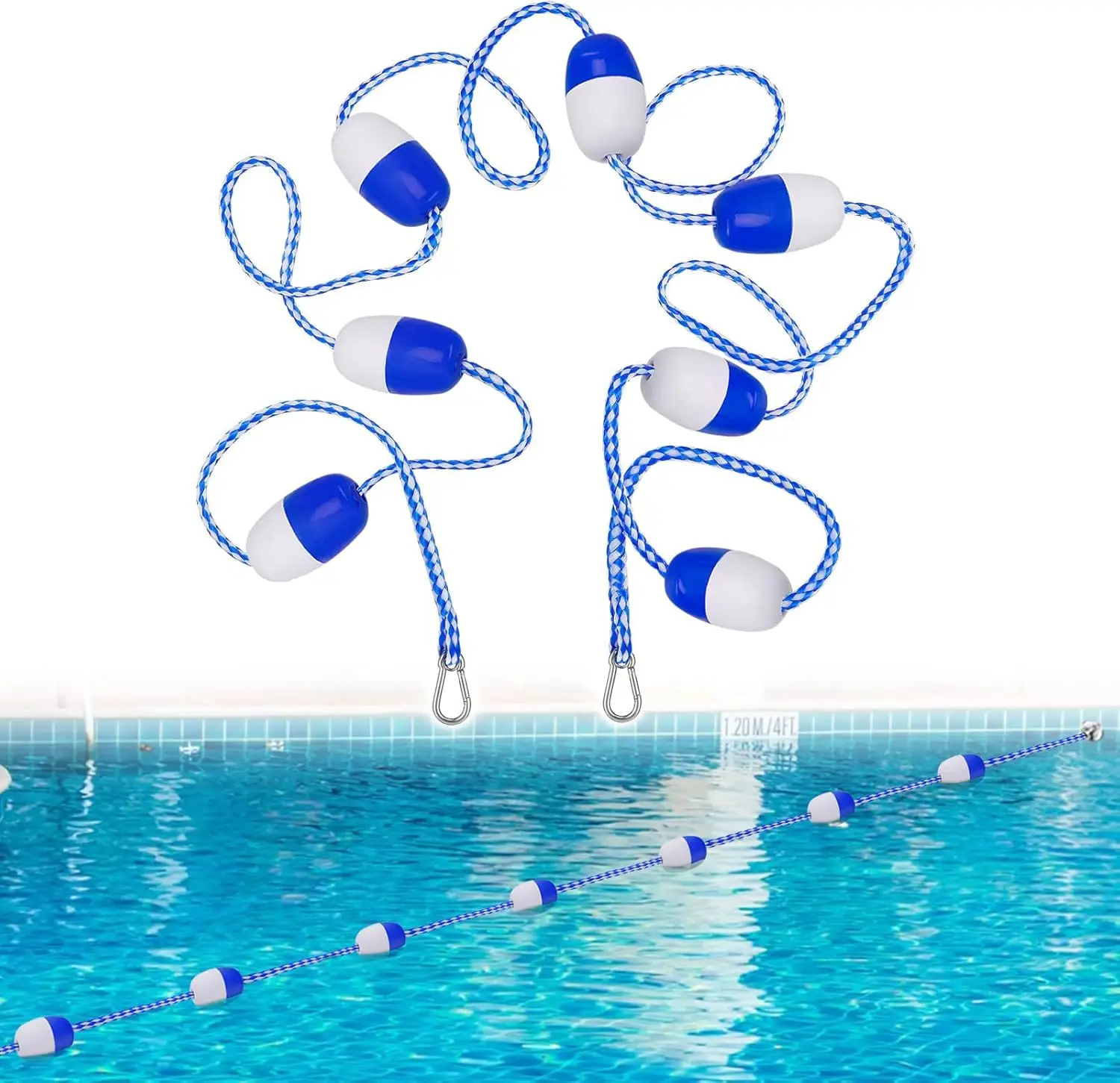 16-20ft Adjustable Pool Safety Rope with Floats, Floating Pool Divider, Sturdy and Easy to Install for Indoor Outdoor Swimming
16-20ft Adjustable Pool Safety Rope with Floats, Floating Pool Divider, Sturdy and Easy to Install for Indoor Outdoor Swimming