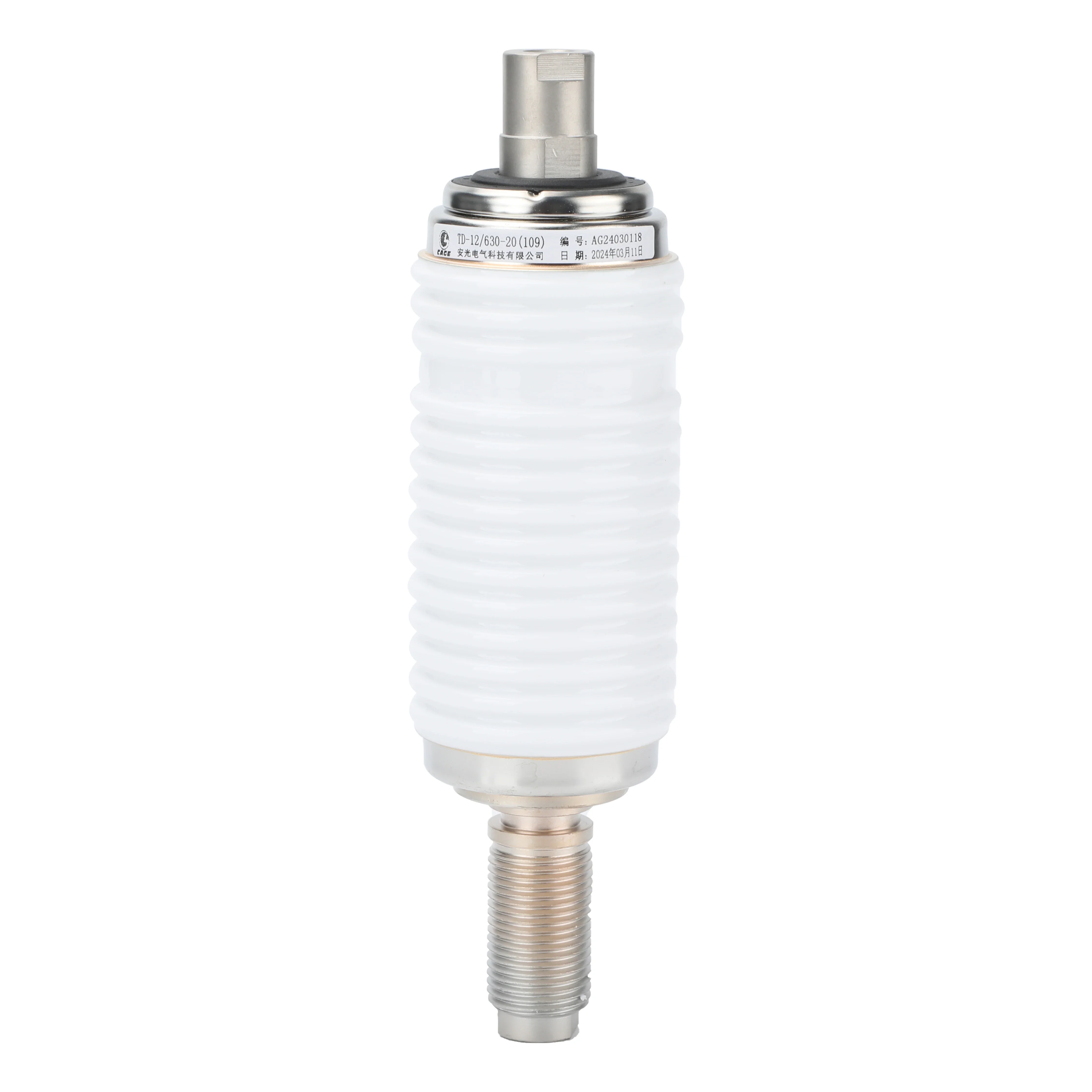 TD-12 12KV 630A Ceramic White Vacuum Switch Interrupter 20KA Breaking Capacity for Vacuum Circuit Breaker
TD-12 12KV 630A Ceramic White Vacuum Switch Interrupter 20KA Breaking Capacity for Vacuum Circuit Breaker