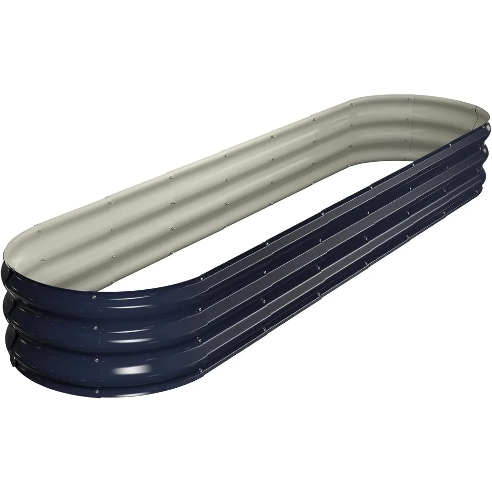 Raised Garden Bed Kit, 8x2x1 ft Galvanized Planter Box Outdoor, Oval Large Metal Raised Beds for Gardening Vegetables Flower Her
Raised Garden Bed Kit, 8x2x1 ft Galvanized Planter Box Outdoor, Oval Large Metal Raised Beds for Gardening Vegetables Flower Her