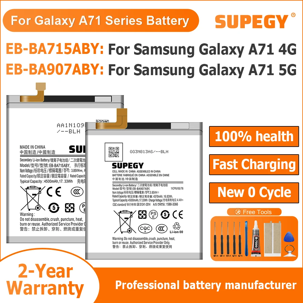 2026 Years Brand New EB-BA715ABY EB-BA907ABY High Quality Replacement Battery For Samsung Galaxy A71 4G/A71 5G Mobile Phone
2026 Years Brand New EB-BA715ABY EB-BA907ABY High Quality Replacement Battery For Samsung Galaxy A71 4G/A71 5G Mobile Phone