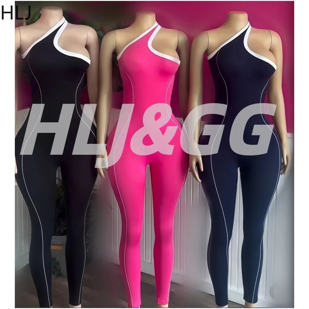 HLJ Casual Solid Color Bodycon Jumpsuits Woman Inclined Shoulder Backless One Piece Rompers Female Jogger Sportswear Overalls
HLJ Casual Solid Color Bodycon Jumpsuits Woman Inclined Shoulder Backless One Piece Rompers Female Jogger Sportswear Overalls