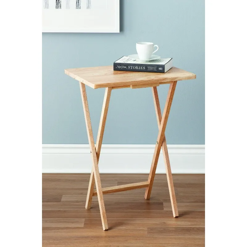 Natural Single Folding TV Tray Table 19x15x26 Inches Solid Rubberwood Lightweight Stable Indoor Table For Bedroom Living Room
Natural Single Folding TV Tray Table 19x15x26 Inches Solid Rubberwood Lightweight Stable Indoor Table For Bedroom Living Room