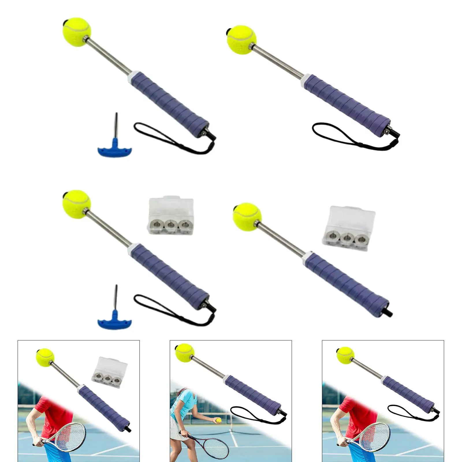 Tennis Serve Training with Sound Hitting Feedback Portable Posture Correction Warm up Rod Training Tool for Speed Learning
Tennis Serve Training with Sound Hitting Feedback Portable Posture Correction Warm up Rod Training Tool for Speed Learning