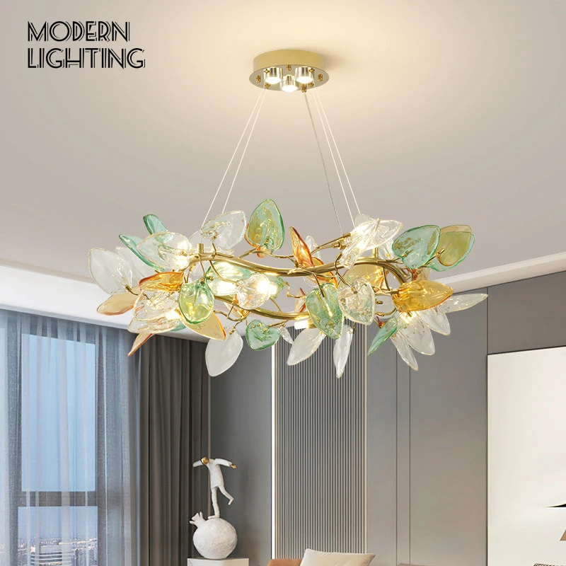 Nordic Creative Crystal Branch Led Chandelier for Living Room Dining Room Round Glass Leaf Luxury Crystal Chandelier for Bedroom
Nordic Creative Crystal Branch Led Chandelier for Living Room Dining Room Round Glass Leaf Luxury Crystal Chandelier for Bedroom