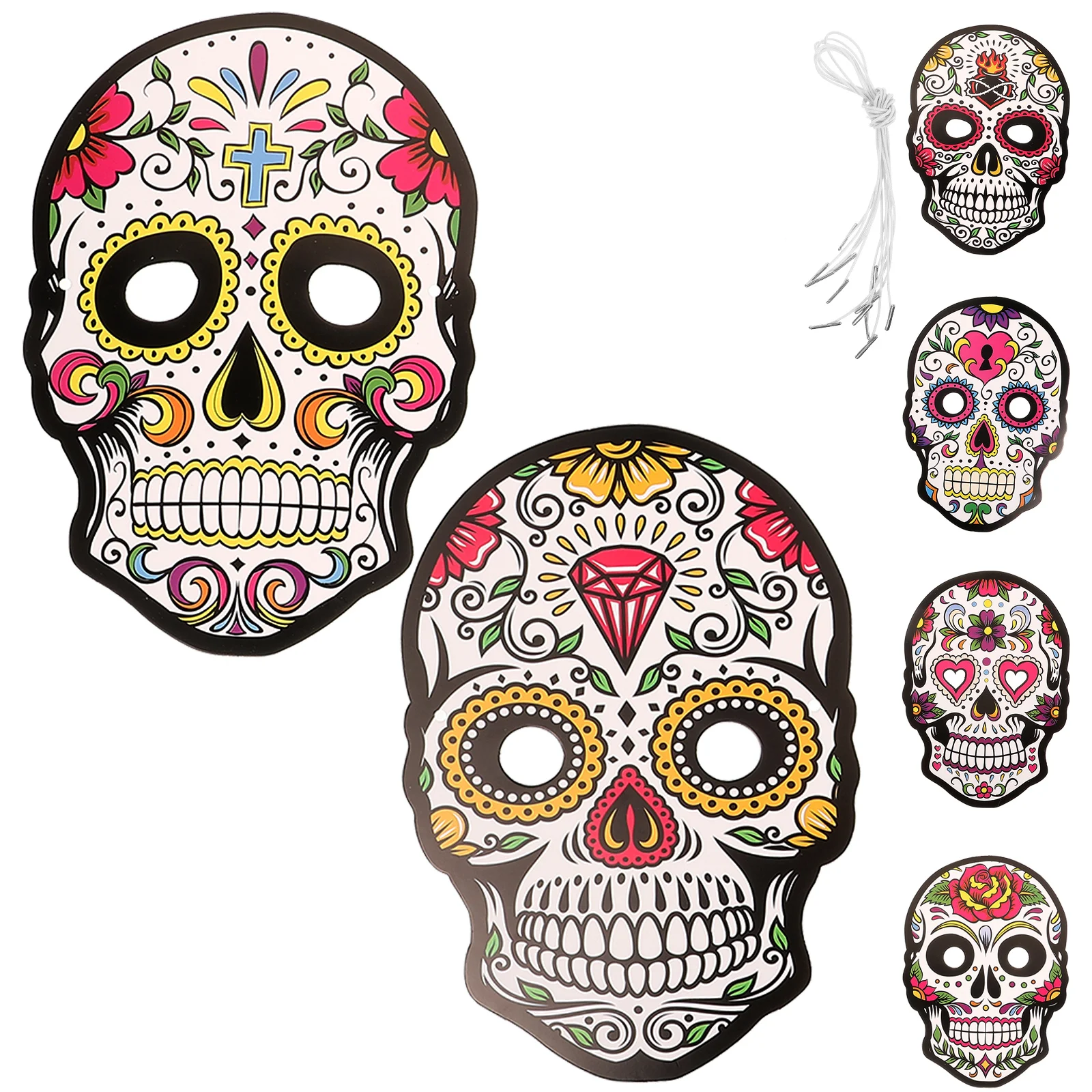 6 Pcs Masquerade Mask Paper Party Masks Day of The Dead Decor Halloween Manual Decorations Favors
6 Pcs Masquerade Mask Paper Party Masks Day of The Dead Decor Halloween Manual Decorations Favors