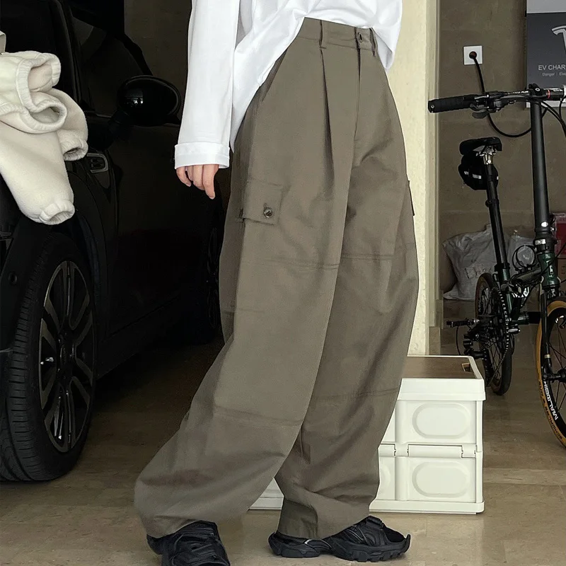 Spring and Autumn Women's Casual Solid Color High Waist Pocket Decoration Loose Wide Leg Pants
Spring and Autumn Women's Casual Solid Color High Waist Pocket Decoration Loose Wide Leg Pants
