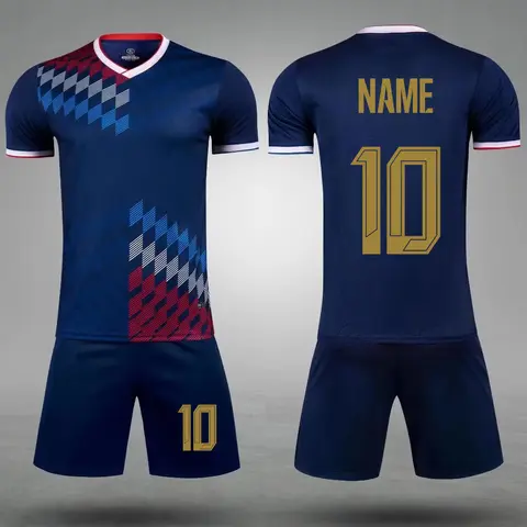 Custom Soccer Jersey Set for Men Kids Quick Drying Breathable Man Children Jersey Team Club Training Football Uniform Set