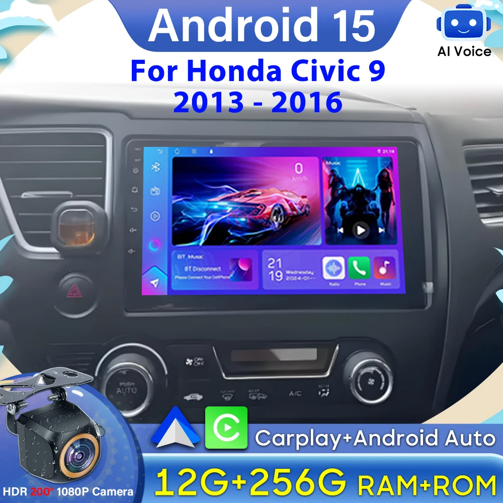 Для Honda Civic 9 2013 2014 2015 2016 Android 15 Автомобильный радиоприемник Видео Carplay GPS-навигация DSP Автомобильный монитор без 2din DVD Стерео BT 2k
Для Honda Civic 9 2013 2014 2015 2016 Android 15 Автомобильный радиоприемник Видео Carplay GPS-навигация DSP Автомобильный монитор без 2din DVD Стерео BT 2k