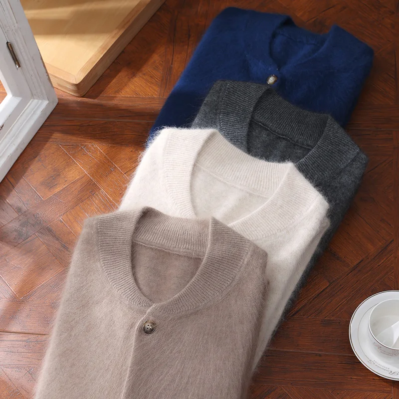 DjzDsm Men's Thicken Autumn Winter 100% Mink Cashmere Large Size Open Cardigan Stylish Warm Knitwear for Cool Weather
DjzDsm Men's Thicken Autumn Winter 100% Mink Cashmere Large Size Open Cardigan Stylish Warm Knitwear for Cool Weather