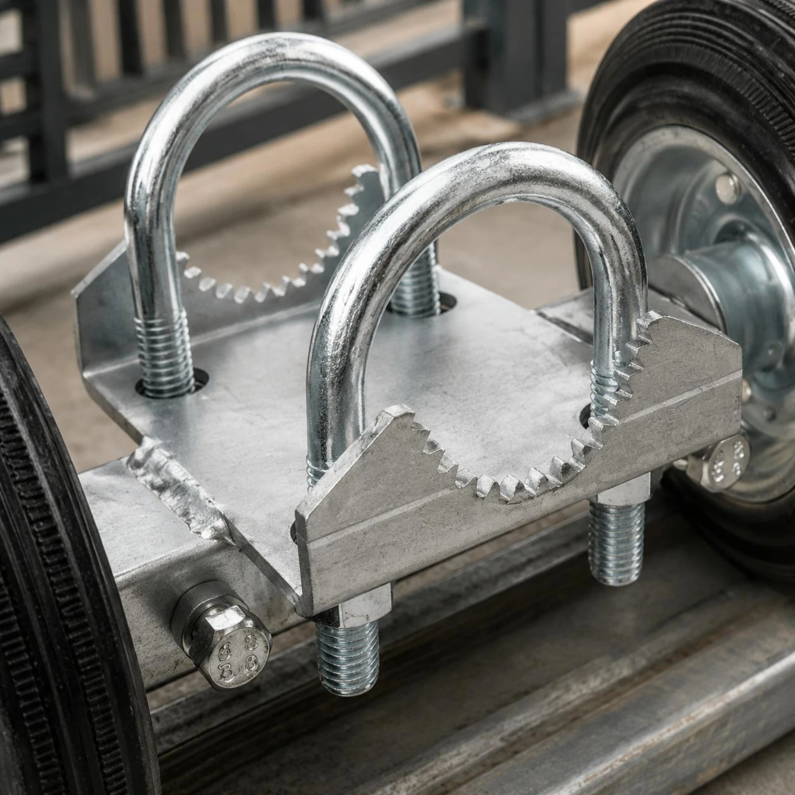 Double Wheel Gate Bracket Rubber Wheels Gate Wheel Bracket Yard Fitting Heavy-Duty Hardware Silver Metal Frame
Double Wheel Gate Bracket Rubber Wheels Gate Wheel Bracket Yard Fitting Heavy-Duty Hardware Silver Metal Frame