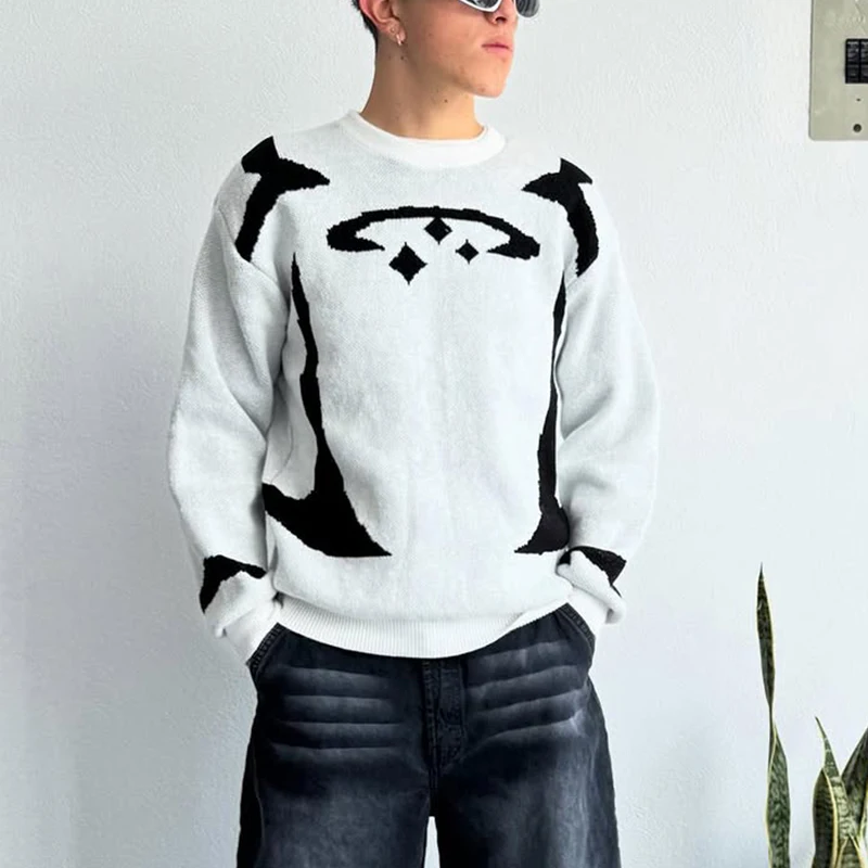 Geometric Printing Loose Pullover Fashion Y2k Harajuku Street Knitted Round Neck Sweater Men's Oversized Retro Warm Top S-XL
Geometric Printing Loose Pullover Fashion Y2k Harajuku Street Knitted Round Neck Sweater Men's Oversized Retro Warm Top S-XL