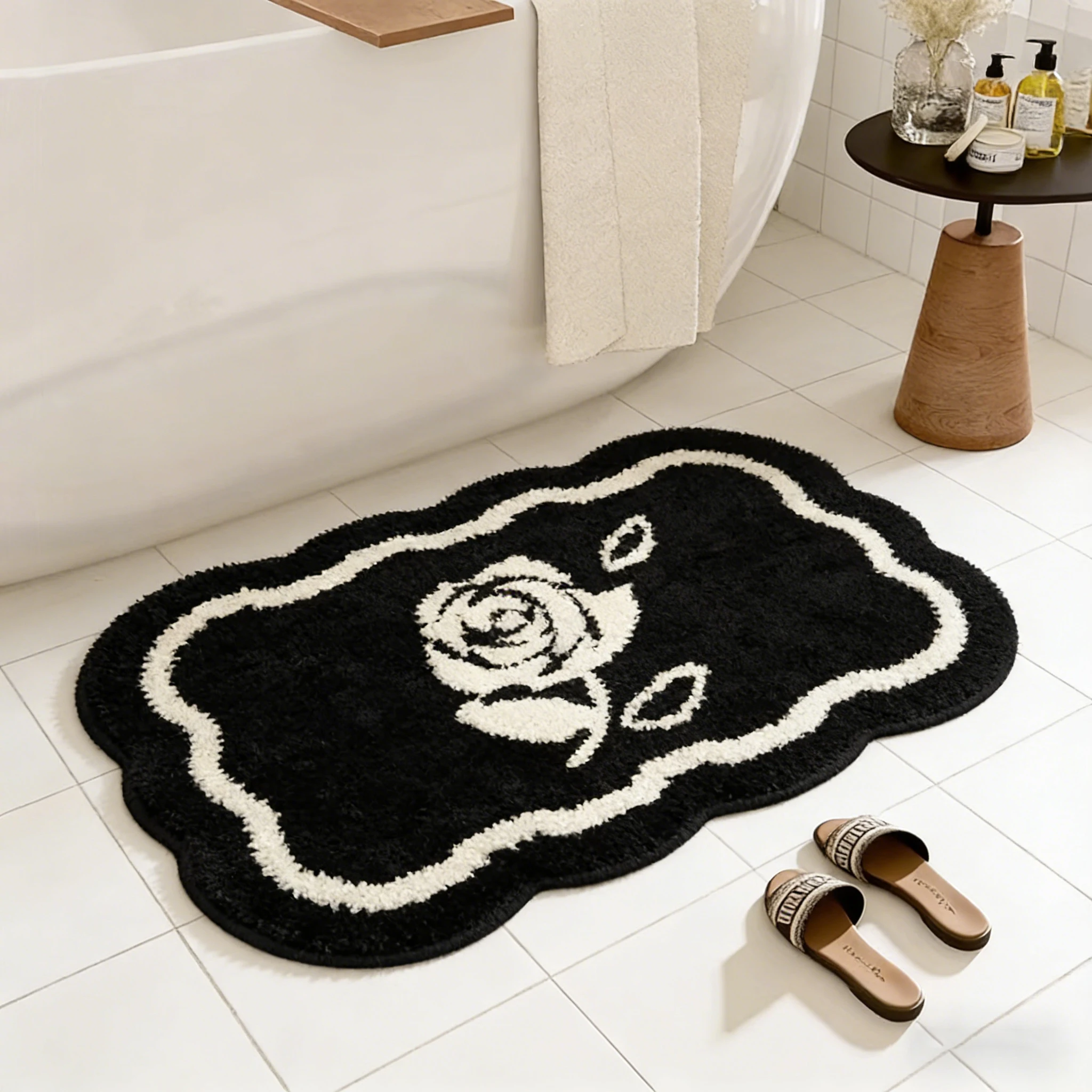 Absorbent Bathroom Mat Anti-Slip Toilet Entrance Rug Creamy Style Home Use Carpet Polyester Fiber Machine Washable Floor Pad
Absorbent Bathroom Mat Anti-Slip Toilet Entrance Rug Creamy Style Home Use Carpet Polyester Fiber Machine Washable Floor Pad
