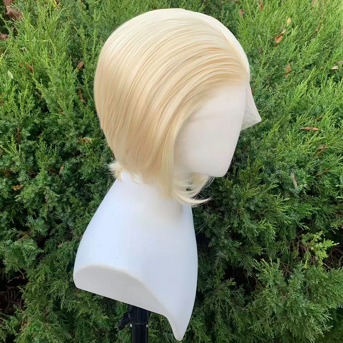 613 Blonde Synthetic Lace Front Wigs Short Bob Cut Straight Wig Heat Resistant Glueless Wig for Cosplay
613 Blonde Synthetic Lace Front Wigs Short Bob Cut Straight Wig Heat Resistant Glueless Wig for Cosplay
