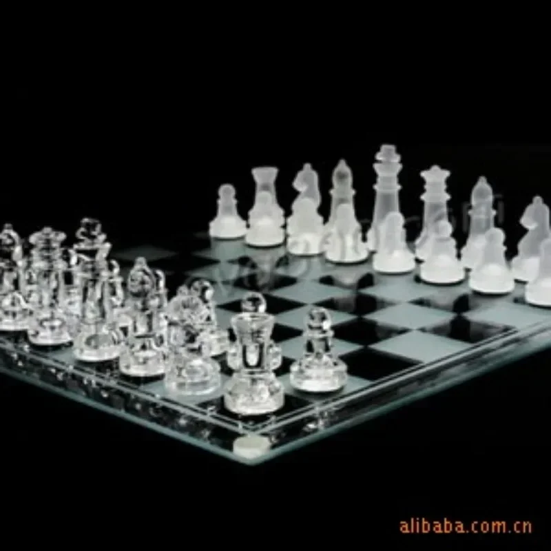 Glass Chess Game Set Functional Solid Glass Chess Board with Clear Frosted Glass Pieces Board Games for Kids Adults--20x20cm
Glass Chess Game Set Functional Solid Glass Chess Board with Clear Frosted Glass Pieces Board Games for Kids Adults--20x20cm