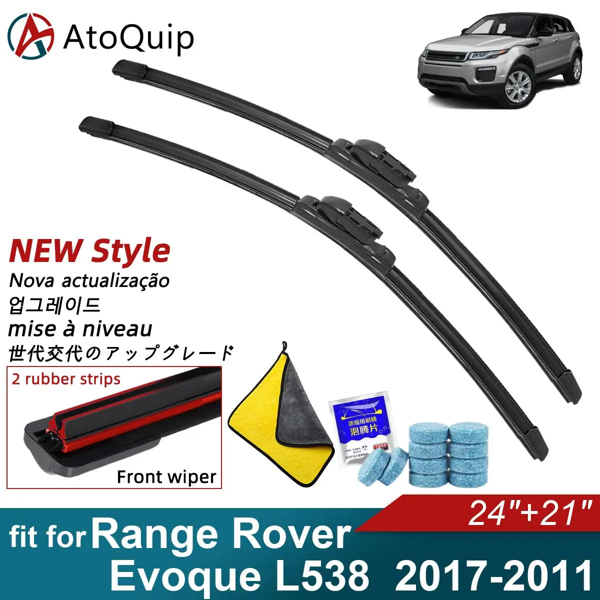 Двойные резиновые автомобильные дворники для 2017-2011 Range Rover Evoque L538 2017-2011, стеклоочистители для переднего и заднего стекла автомобиля
Двойные резиновые автомобильные дворники для 2017-2011 Range Rover Evoque L538 2017-2011, стеклоочистители для переднего и заднего стекла автомобиля