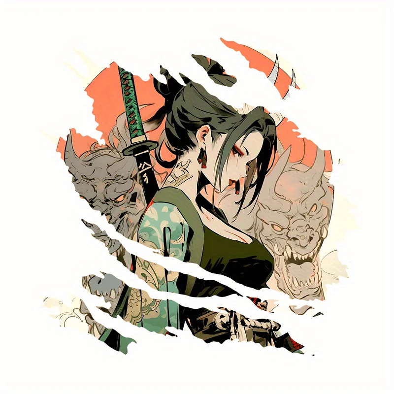 Модная наклейка «Девушка-самурай» и Они, высококачественная, водонепроницаемая, отлично подходит для автомобильного велосипедного ноутбука, уникальная персонализированная наклейка в японском стиле
Модная наклейка «Девушка-самурай» и Они, высококачественная, водонепроницаемая, отлично подходит для автомобильного велосипедного ноутбука, уникальная персонализированная наклейка в японском стиле