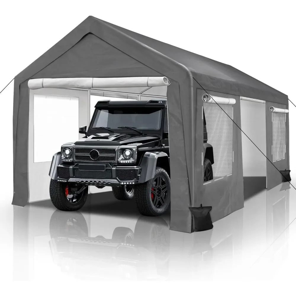 Carport 10x20ft Portable Garage, Heavy Duty Car Canopy with Roll-up Ventilated Windows & Side Doors, Durable Car Port for SUV, F
Carport 10x20ft Portable Garage, Heavy Duty Car Canopy with Roll-up Ventilated Windows & Side Doors, Durable Car Port for SUV, F