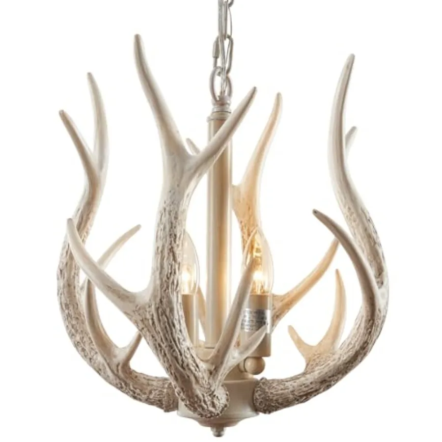 Rustic Antler Chandelier 2 Lights for Dining Room, Vintage Antler Light Fixtures with 4 Resin Deer Chandeliers Adjustable Heigh
Rustic Antler Chandelier 2 Lights for Dining Room, Vintage Antler Light Fixtures with 4 Resin Deer Chandeliers Adjustable Heigh