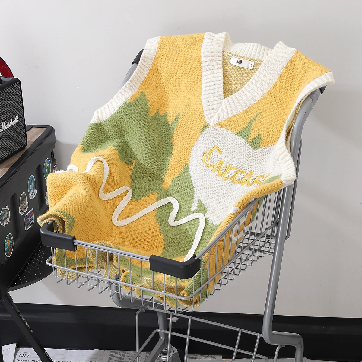 GXFortune American Street Love Heart Pattern Knitted V-Ne Sweater ex Spring Autumn Loose Fit Casual Sle No Sve
GXFortune American Street Love Heart Pattern Knitted V-Ne Sweater ex Spring Autumn Loose Fit Casual Sle No Sve