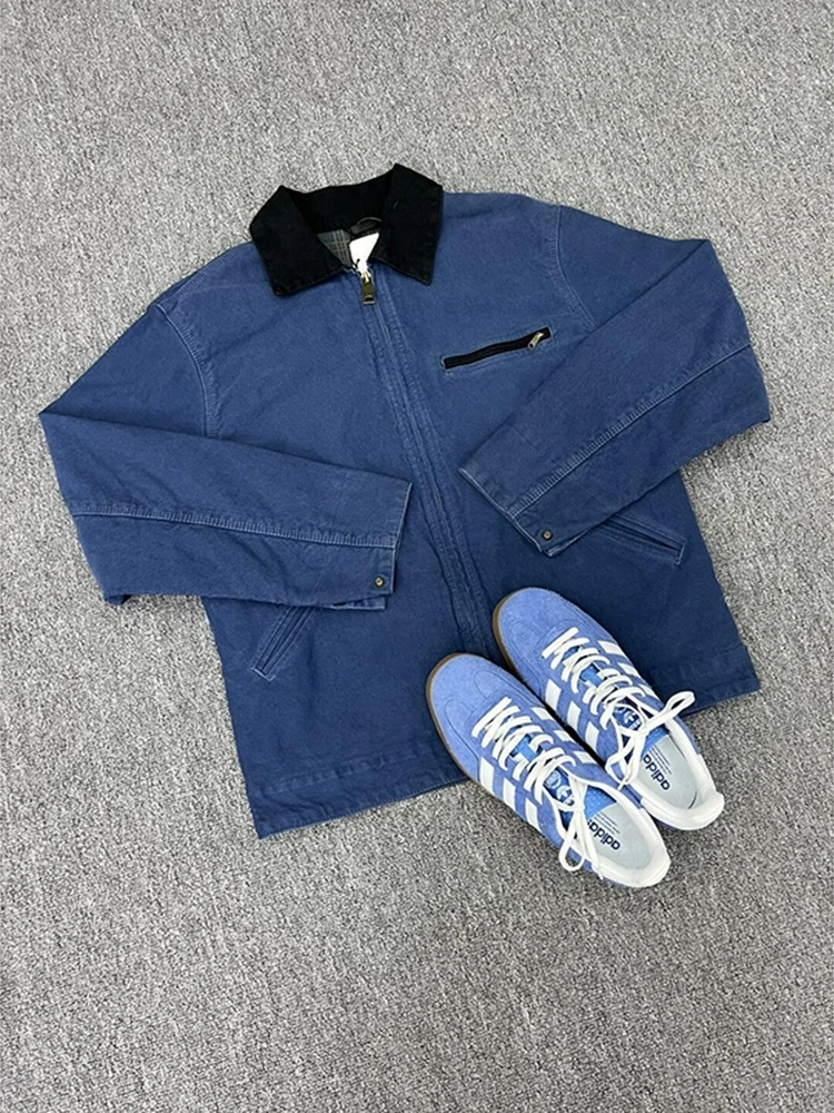 Trendy Street Sle Color Blo Blue Lapel Jaet Women Loose Slimming Design Open Cardigan Workwear Outerwear ort Coat
Trendy Street Sle Color Blo Blue Lapel Jaet Women Loose Slimming Design Open Cardigan Workwear Outerwear ort Coat