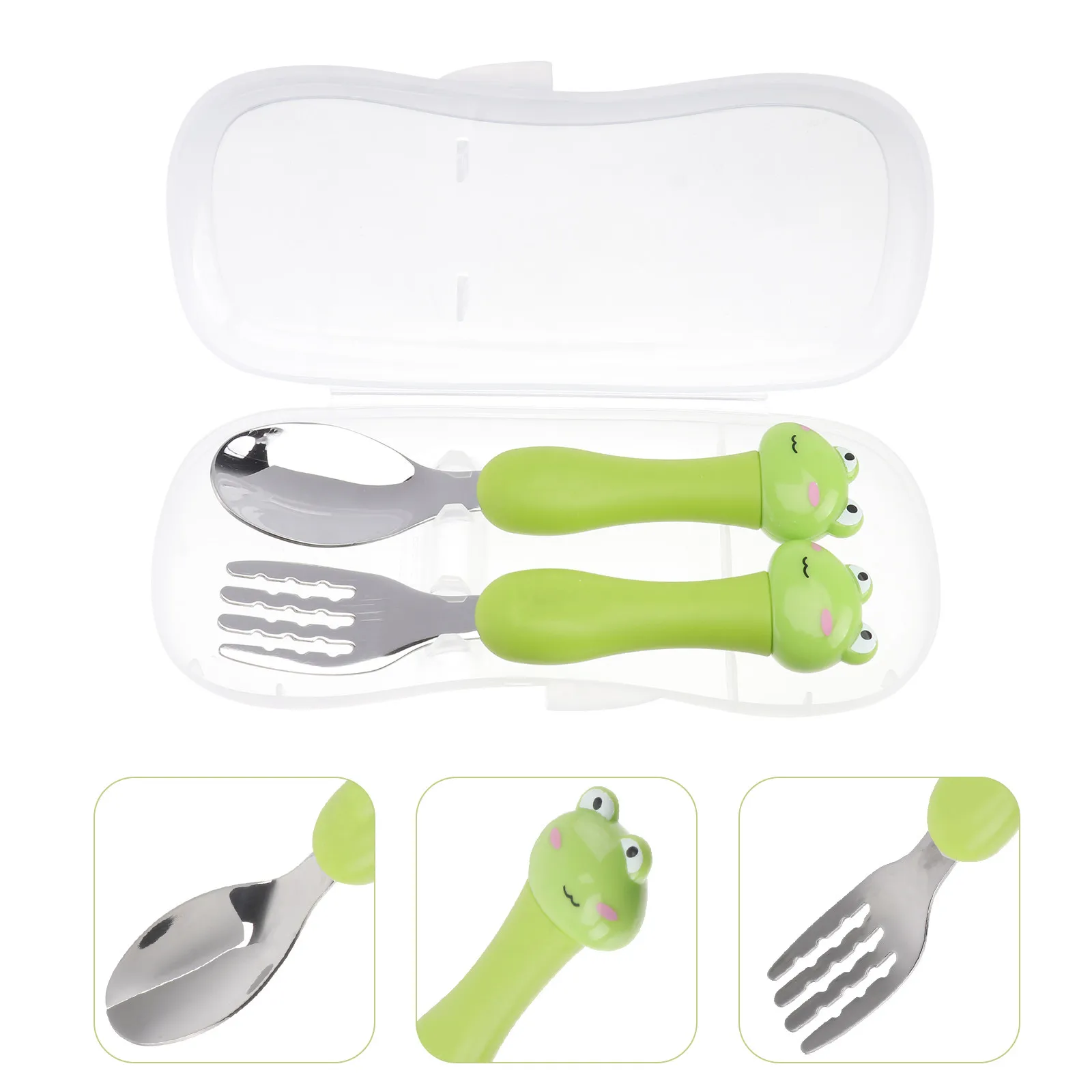 1Set Fork Spoon Set Stainless Steel Tableware Safe Non Rusting Portable Storage Box Cartoon Animal Design
1Set Fork Spoon Set Stainless Steel Tableware Safe Non Rusting Portable Storage Box Cartoon Animal Design