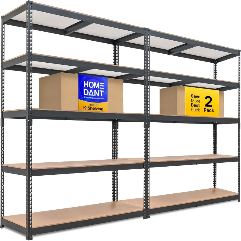 HOMEDANT 47.7" W 5 Tier Heavy Duty Garage Shelving Adjustable Metal Rack Storage Shelves Standing Shelf Unit Organizers
HOMEDANT 47.7" W 5 Tier Heavy Duty Garage Shelving Adjustable Metal Rack Storage Shelves Standing Shelf Unit Organizers