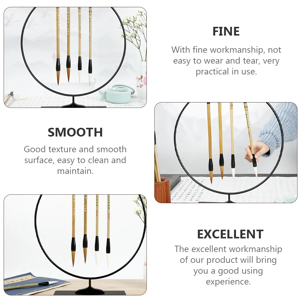 Round Pen Holder Brush Rack Writing Small Desk Bracket Hanger Calligraphy Brushes Iron Premium Material Practical Use Long Time
Round Pen Holder Brush Rack Writing Small Desk Bracket Hanger Calligraphy Brushes Iron Premium Material Practical Use Long Time