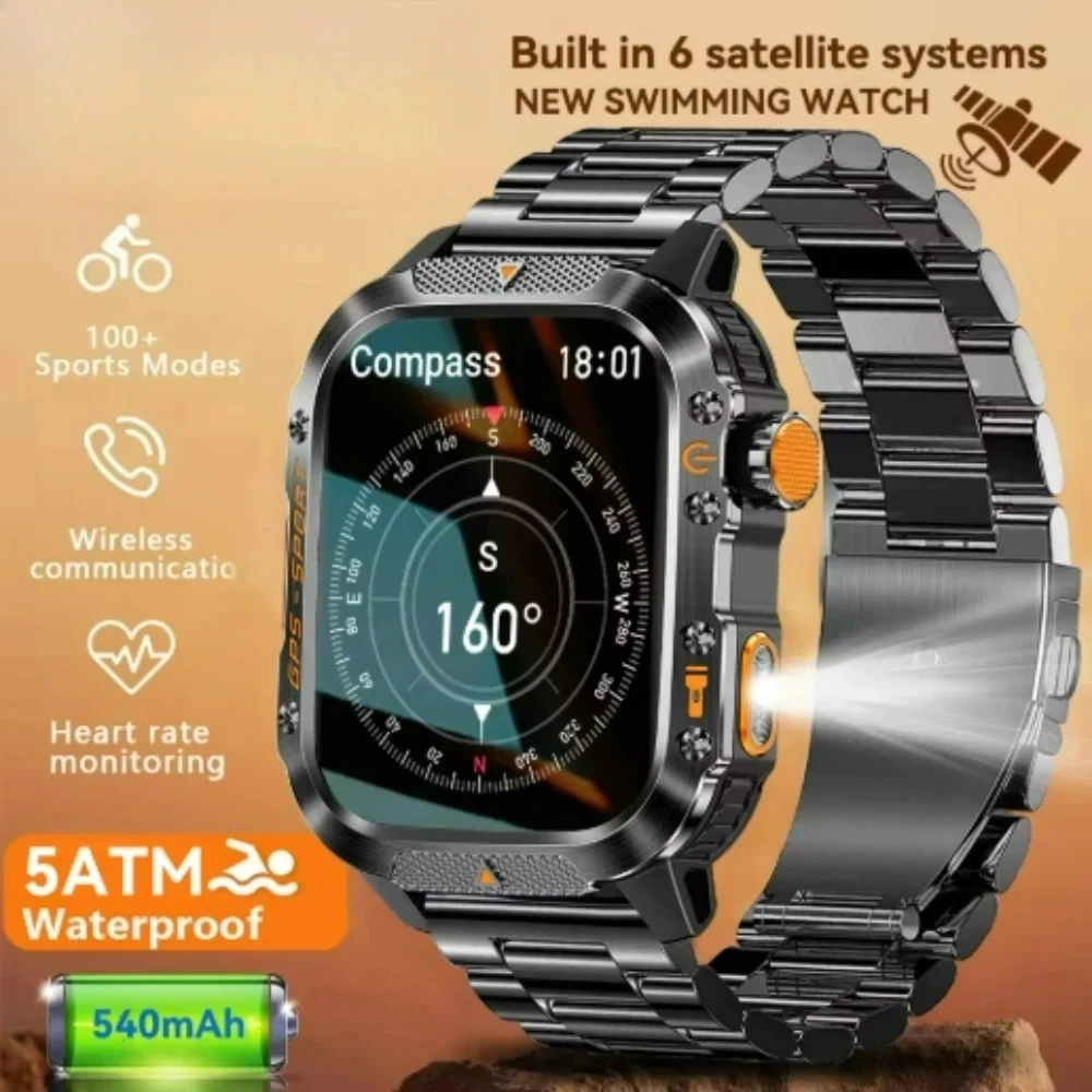 2026 Military Grade Outdoor GPS Smart Watch Men Compass Heart Rate BT Call LED Flashlight 10ATM Waterproof Smartwatch
2026 Military Grade Outdoor GPS Smart Watch Men Compass Heart Rate BT Call LED Flashlight 10ATM Waterproof Smartwatch
