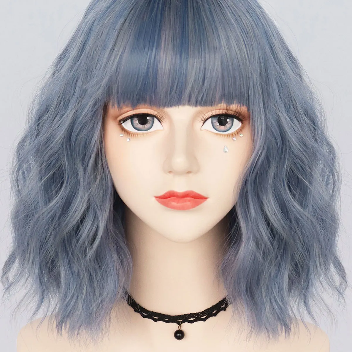 Women's Smog Blue Water Ripple Roll Chemical Fiber Synthetic Wig Daily Wigs Birthday Party Holiday Party
Women's Smog Blue Water Ripple Roll Chemical Fiber Synthetic Wig Daily Wigs Birthday Party Holiday Party