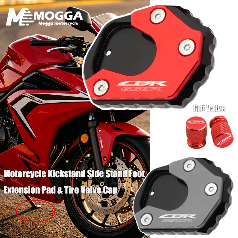 For Honda Cbr650r Cbr 650R 2017-2023 2024 Moto Accessories Kickstand Enlarger Side Stand Extender Pad Plate Enlarge & Valve Cap
For Honda Cbr650r Cbr 650R 2017-2023 2024 Moto Accessories Kickstand Enlarger Side Stand Extender Pad Plate Enlarge & Valve Cap