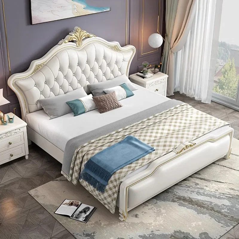 Soft Frame European Bed Waterproof Luxury King Size Wooden European Style Bed Double Modern Letto Matrimoniale Bedroom Furniture
Soft Frame European Bed Waterproof Luxury King Size Wooden European Style Bed Double Modern Letto Matrimoniale Bedroom Furniture